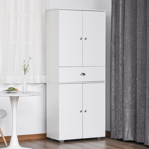 HOMCOM Modern Kitchen Cupboard with Drawer and Shelves