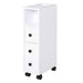 Kleankin Slimline Bathroom Storage Unit with 2 Drawers and 2 Open Compartments White