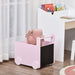 HOMCOM Kids Toys Storage Cabinet Removeable Pink