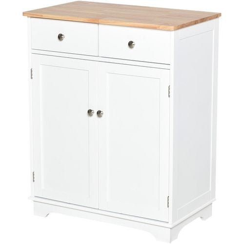 HOMCOM Cabinet 835-144 White 403 x 680 x 850 mm MDF Rubber Wood