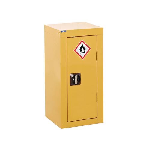 GPC Hazardous Substance Floor Cupboard Single Door with 1 Shelf Yellow 350 x 300 mm