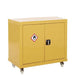 GPC Hazardous Substance Mobile Cupboard Double Door with 1 Shelf Yellow 900 x 460 mm