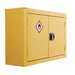 GPC Hazardous Substance Wall Cupboard Double Door with 1 Shelf Yellow 850 x 255 mm