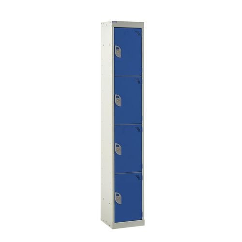 GPC Express Locker 4 Tier Grey Body Blue Doors 1800 x 300 x 300 mm