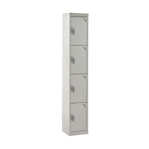 GPC Express Locker 4 Tier Grey Body Grey Doors 1800 x 300 x 300 mm