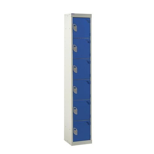 GPC Express Locker 6 Tier Grey Body Blue Doors 1800 x 300 x 300 mm