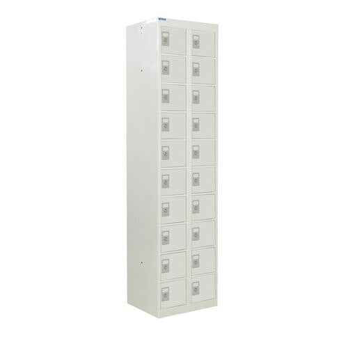 GPC Personal Effect Locker with 20 Compartments Grey Body Grey Doors 1800 x 450 x 380 mm