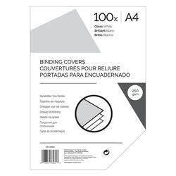 Binding Cover A4 Plastic 250 gsm White Pack of 100