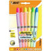 BIC Grip Highlighter Assorted Bright & Pastel Medium Chisel Pack of 12