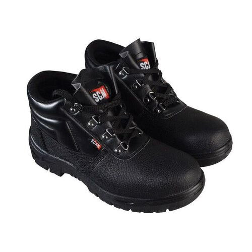 4 D-Ring Chukka Black Safety Boots UK 8 Euro 42 JC-B917