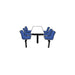 GPC Canteen Table with 6 Seats and 1 Way Access Blue