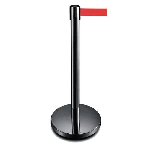 GPC Belt Barrier with Post Black, Red