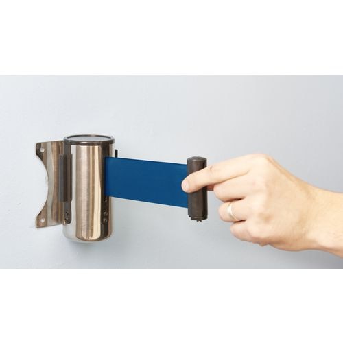 GPC Wall Mounted Belt Barrier Blue