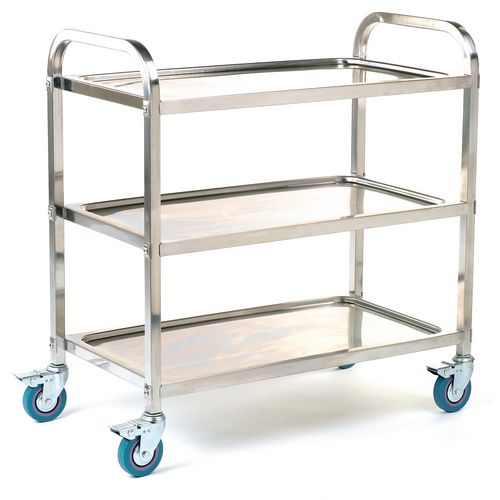 GPC Stainless Steel Shelf Trolley with 3 Shelves 100 kg