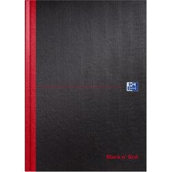 Black n Red Notebook A4 Ruled Casebound Assorted 96 Pages