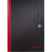 Black n Red Notebook A4 Ruled Casebound Assorted 96 Pages