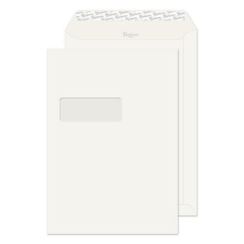 PREMIUM Business C4 Envelopes Grey 229 (W) x 324 (H) mm Window 120 gsm Pack of 250