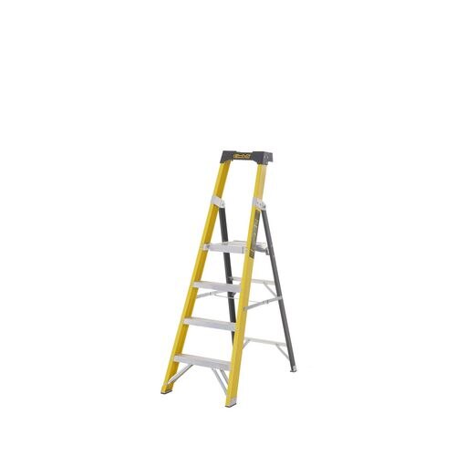 Climb-It Climb-It® Glass Fibre Platform Stepladder, 4 Tread, Integral Tool Tray