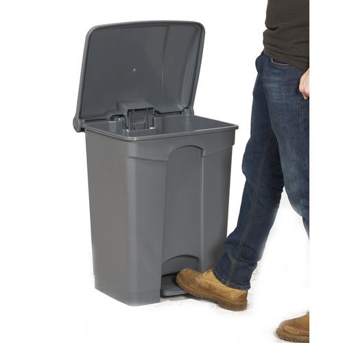 GPC Grey Pedal Bin, 68L