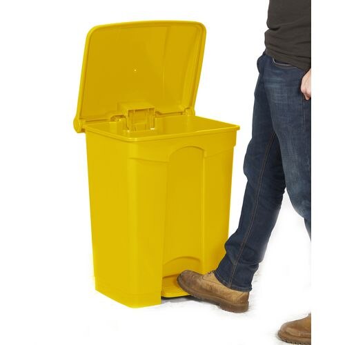 GPC Yellow Pedal Bin, 68L