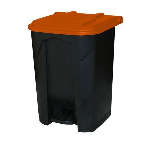 GPC Pedal Bin Grey with Red Lid 50L