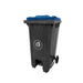 GPC Grey Pedal Wheeled Bin with Blue Lid, 240L