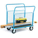 GPC Platform Truck with 2 Mesh Sides 1000 x 700mm 500kg Capacity Blue