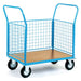 GPC Platform Truck with 3 Mesh Sides 1000 x 700mm 500kg Capacity Blue