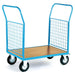 GPC Platform Truck with 2 Mesh Ends,1200 x 800mm 500kg Capacity Blue