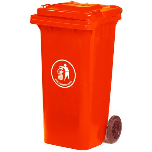 GPC Red Wheeled Bin, 120L