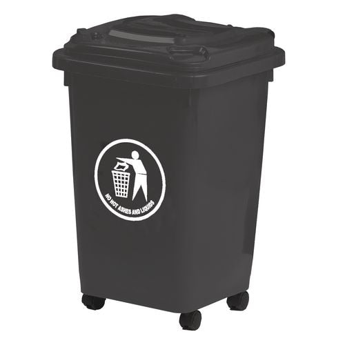 GPC Wheeled Bin LWB50Y_DKGRY 50 L 65 x 47 x 42 cm Dark Grey