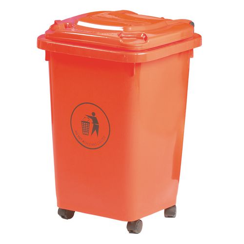 GPC Wheeled Bin LWB50Y_RED 50 L 65 x 47 x 42 cm Red