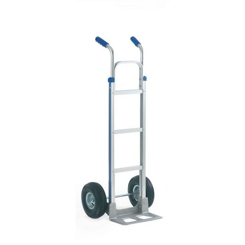 GPC Aluminium Sack Truck Hand Grips with 2 Castors 200kg Capacity