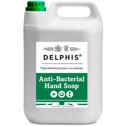 Delphis Eco Hand Care Hand Soap Antibacterial Liquid White ABHW050 5 L