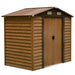 OutSunny Garden Shed Storage Outdoors Water proof Brown, Wood Grain 1956 mm x 2357 mm x 2087 mm