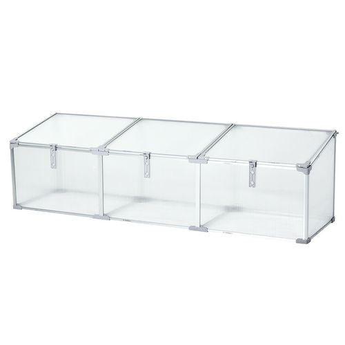 OutSunny Greenhouse Outdoors Waterproof Silver,Transparent 510 mm x 1800 mm x 510 mm