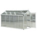 OutSunny Greenhouse Outdoors Waterproof Silver 1830 mm x 3030 mm x 1950 mm