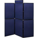 Bi-Office Exhibition System Floor Standing Display Board 6 Panel DSP33266 Felt 1800 x 1800mm Blue