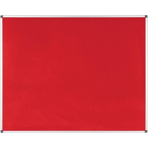 Bi-Office Notice Board Non Magnetic 150 (W) x 120 (H) cm Red