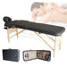 HOMCOM Birchwood Lightweight Portable Massage Table with Arm Rest Black