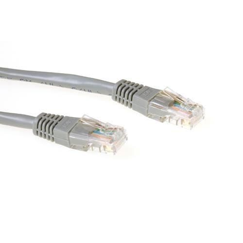 ACT Grey 1 M U/UTP Cat6 Patch Cable With RJ45 Connectors