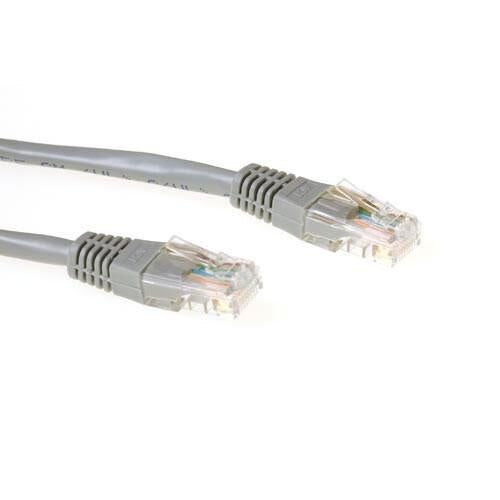 ACT Grey 3 M U/UTP Cat6 Patch Cable With RJ45 Connectors