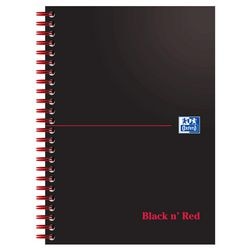 OXFORD Notebook A5 Ruled Spiral Bound Cardboard Black 100 Pages