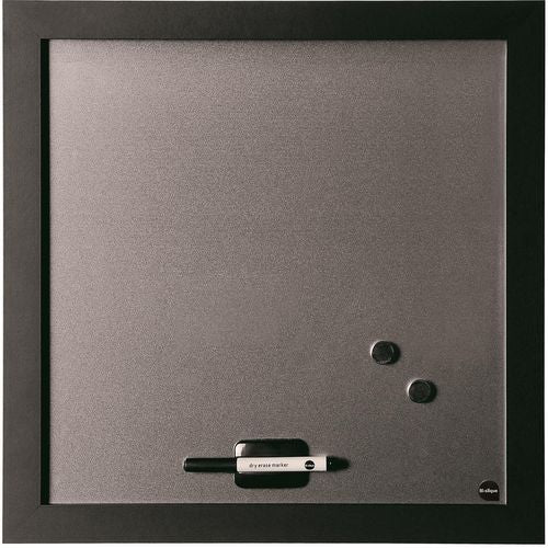 Bi-Office Black Shadow Whiteboard Wall Mounted 45 (W)x45 (H) cm MDF Black