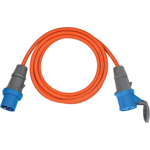 Brennenstuhl CEE Extension Cable 5m (Camping Extension Cable H07RN-F 3G2.5 in orange with CEE plug and coupling with sealing cap for permanent outdoor use)