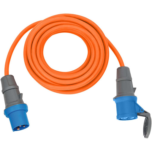 Brennenstuhl CEE Extension Cable 10 m (Camping Extension Cable H07RN-F 3G2.5 in orange with CEE plug and coupling with sealing cap for permanent outdoor use)