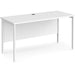 Rectangular Straight Desk White Wood H-Frame Legs White Maestro 25 1400 x 600 x 725mm