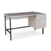 Rectangular Home Workstation Weathered Grey Wood Black Delphi 1360 x 600 x 760mm