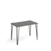 Rectangular Hairpin Desk Onyx Grey Wood/Metal Hairpin Legs Black Tikal 1000 x 600 x 730mm