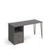 Rectangular Hairpin Desk Onyx Grey, Onyx Grey Drawers Wood/Metal Hairpin Legs Black Tikal 1400 x 600 x 730mm